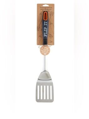 Stainless steel spatula with detachable LED flashlight
